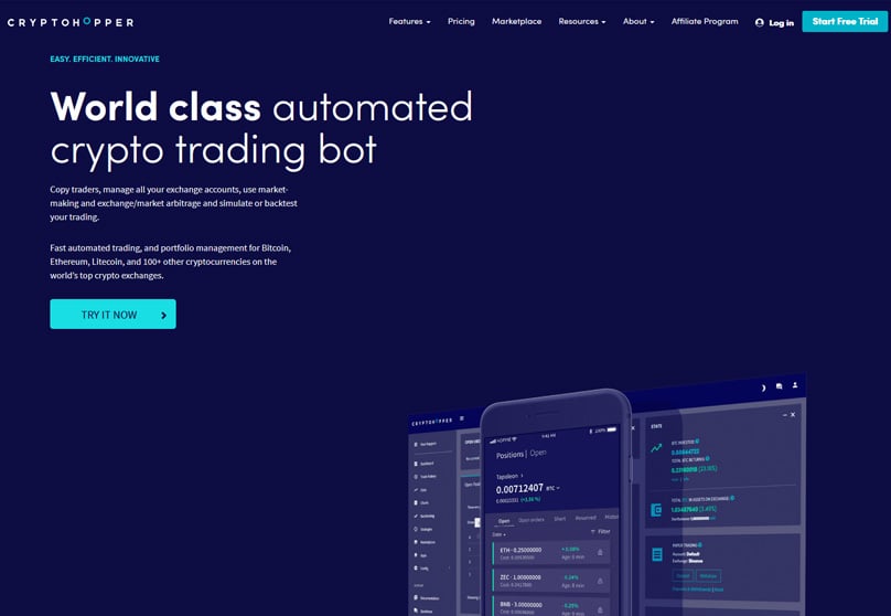 The Cryptohopper Homepage