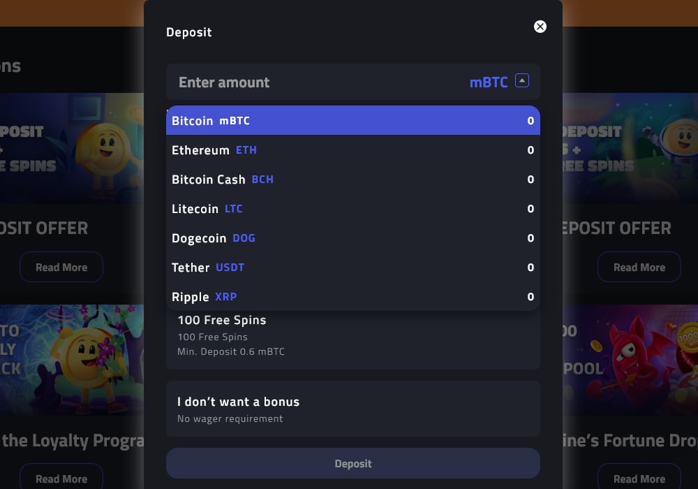 Deposits Methods