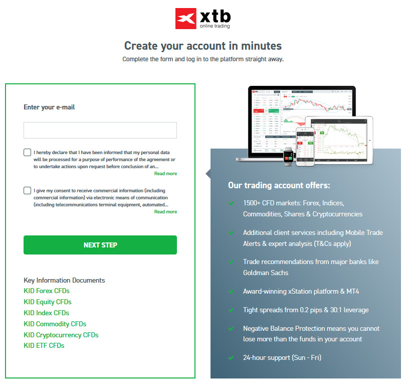 XTB Account Signup