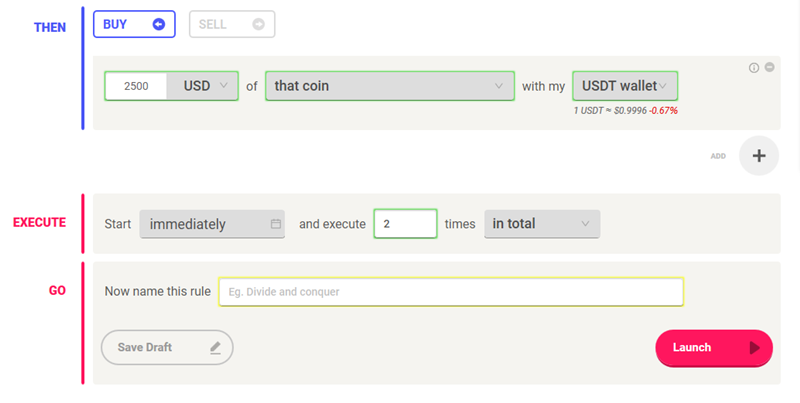 Create Coinrule Strategy 
